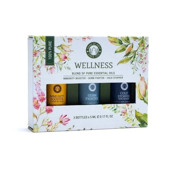 AROMATHERAPHY ESSENTIAL OILS 5ML WELLNESS 3 ASSTD SET OF 3