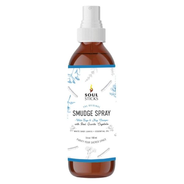 SMUDGE SPRAY SOUL STICKS WHITE SAGE & NAG CHAMPA WITH QUARTZ CRYSTAL 100ML